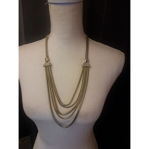 NWT Gorgeous Layered Golden White House Black Market Necklace